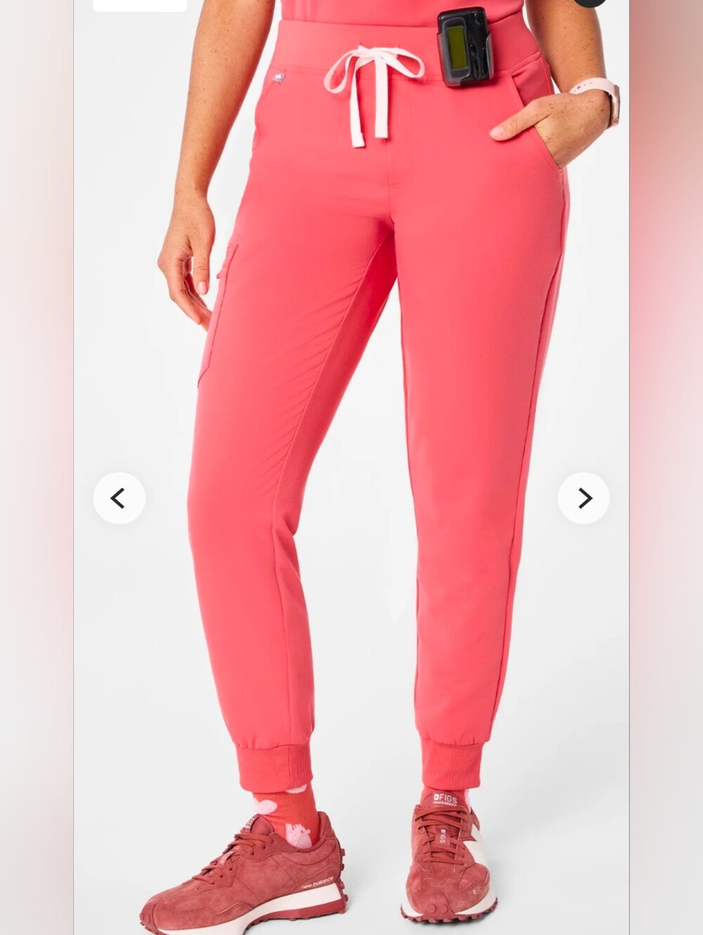 Figs Zamora High-Rise Drawstring Jogger Scrub Trouser Pulmonary Pink, size XXL